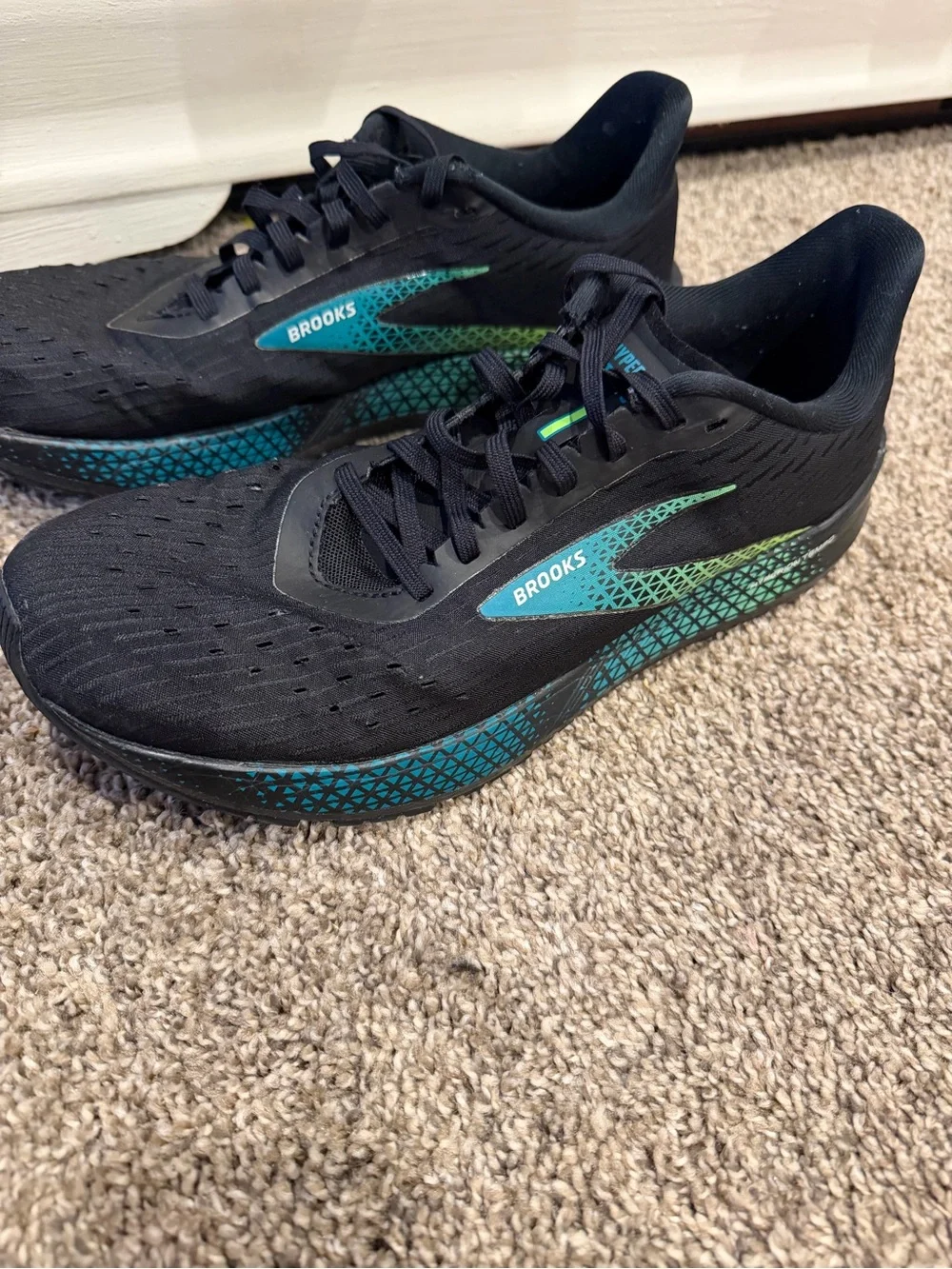 Brooks Hyperion Tempo Running Shoes Black Green - Men's Size 11.5